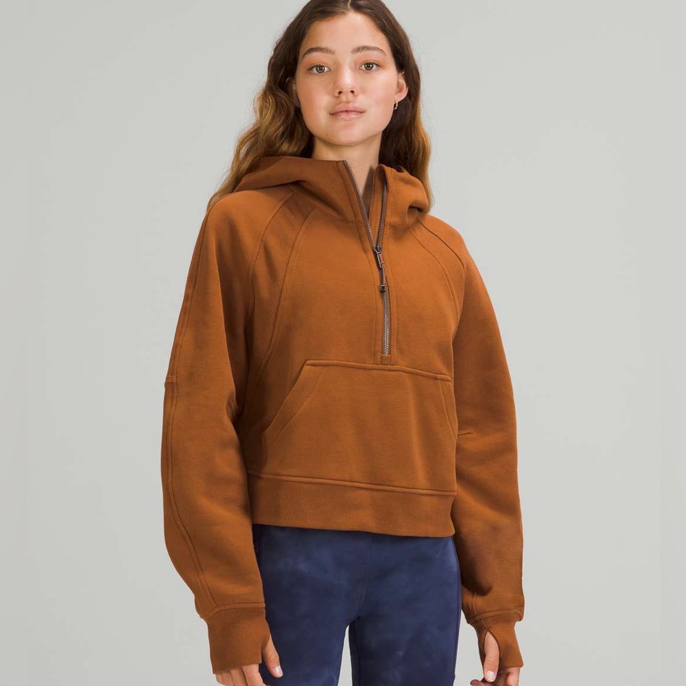 Lululemon Oversized Scuba Half Zip Copper Brown